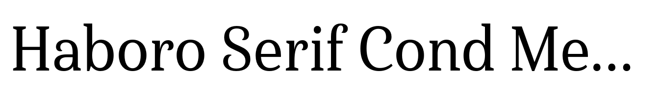 Haboro Serif Cond Medium